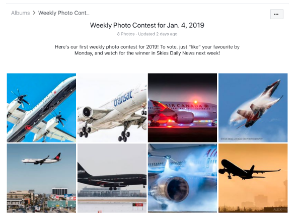 Facebook contest by Skies Magazine