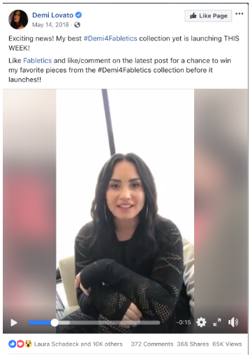 Demi Lovato Facebook contest