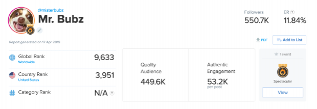 Hype Auditor dashboard