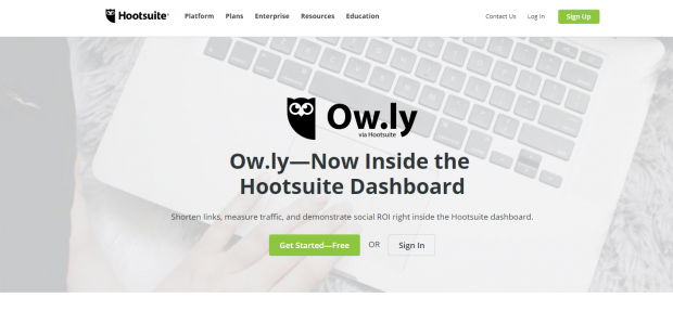 Owly est un raccourci d’URL intégré dans le tableau de bord Hootsuite.