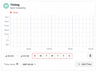 Setting timing for Away Message on Facebook Messenger