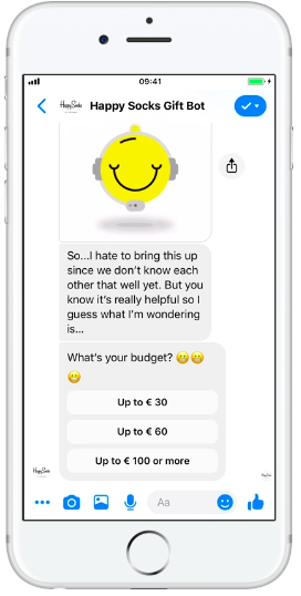 Happy Socks Facebook Messenger bot