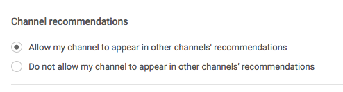 Enabling channel recommendations on YouTube