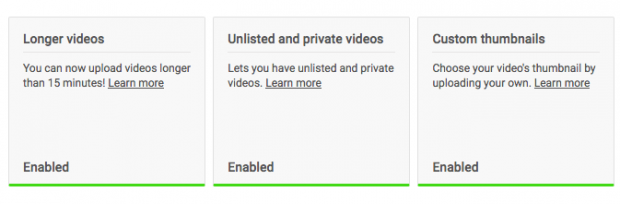 Option to upload longer videos, private content, and custom thumbnails