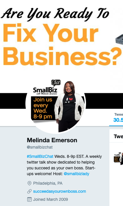 Small Biz Chat Twitter profile