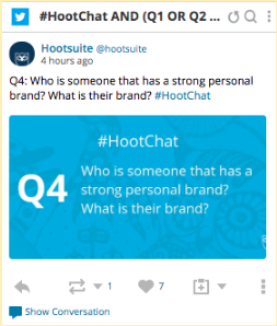 #Hootchat in Streams