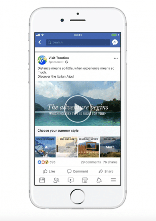 Visit Trentino facebook ad