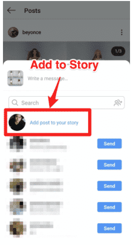 Add to Story option