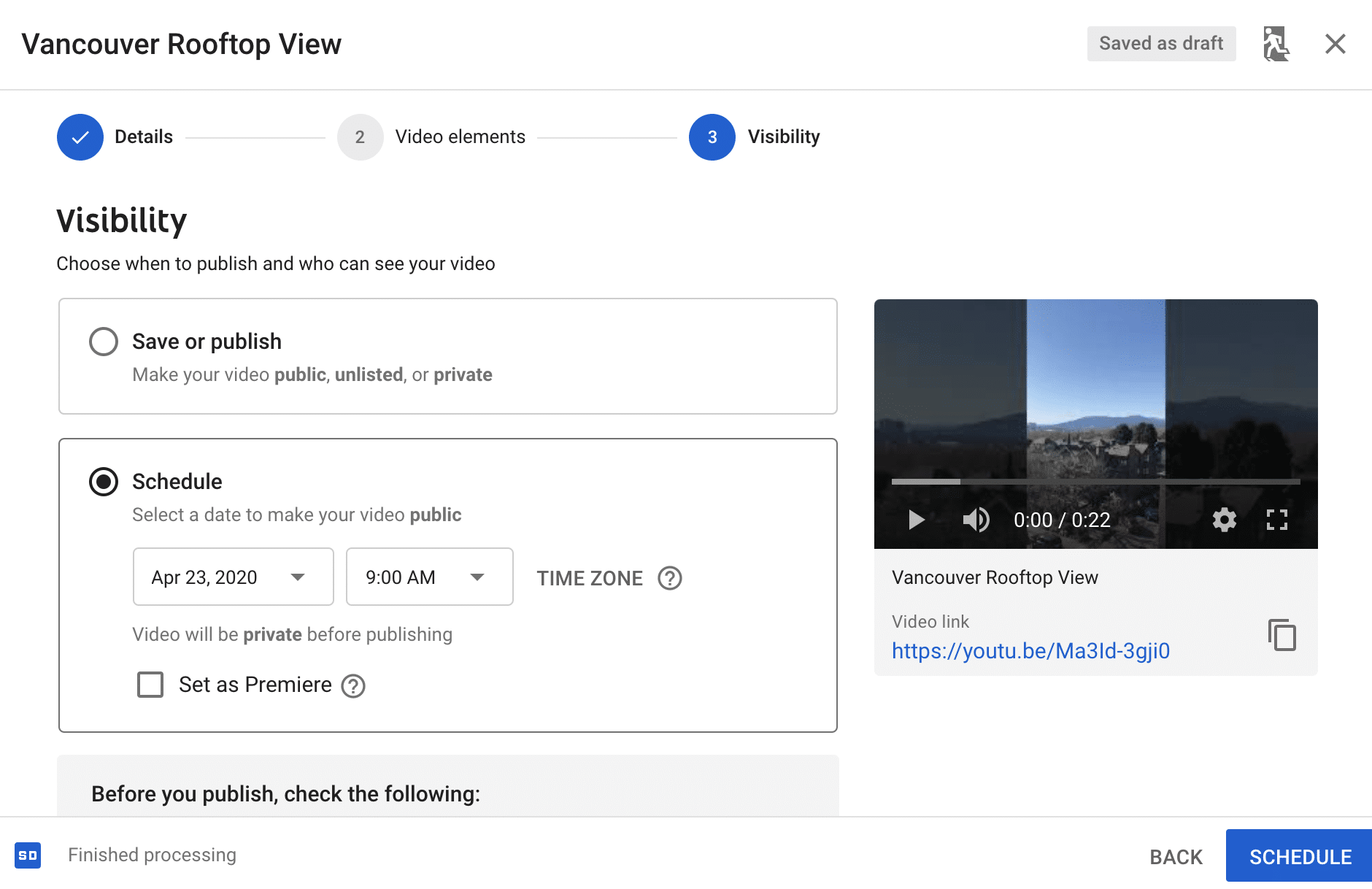 How to upload a video to youtube for private on sale viewing