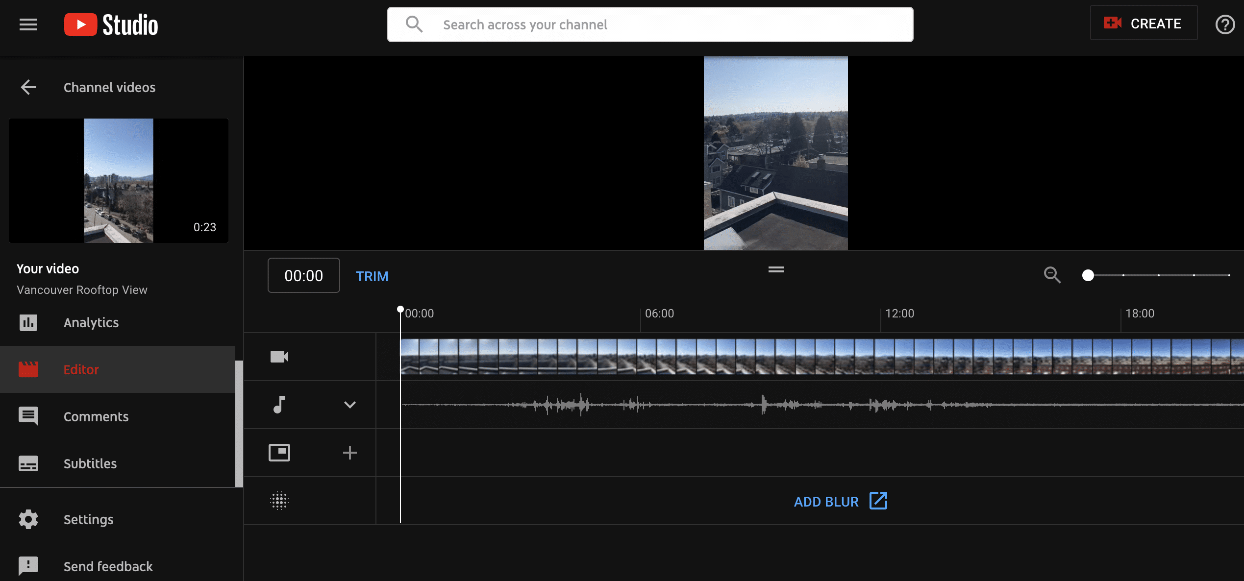 YouTube video editor