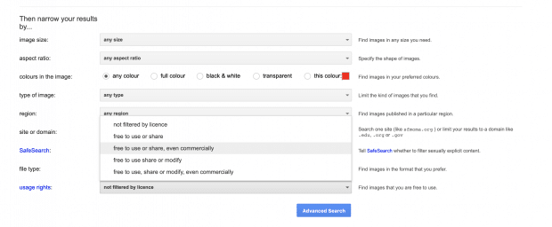 google advanced image search