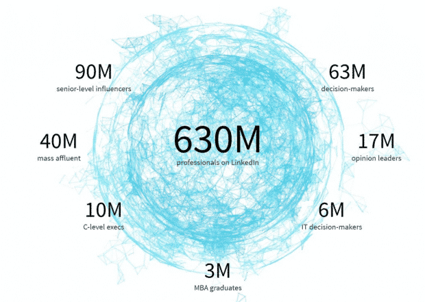 LinkedIn audience broken down by high-level title