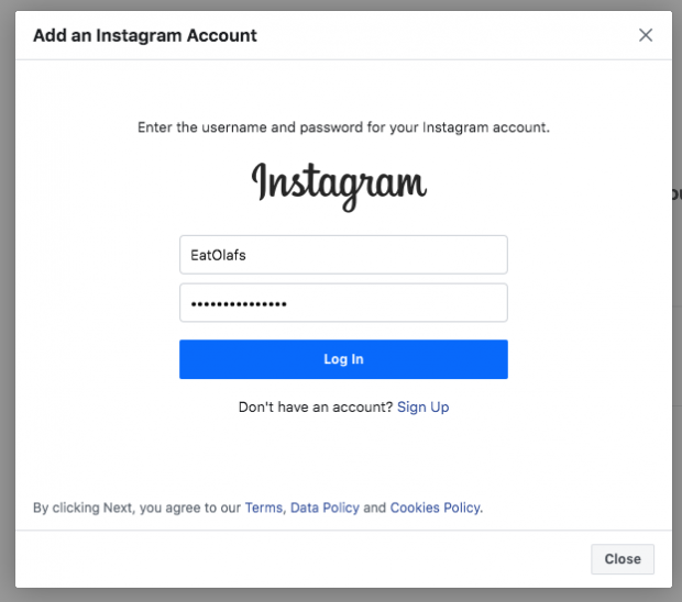 Adding Instagram account to Facebook Business Manager