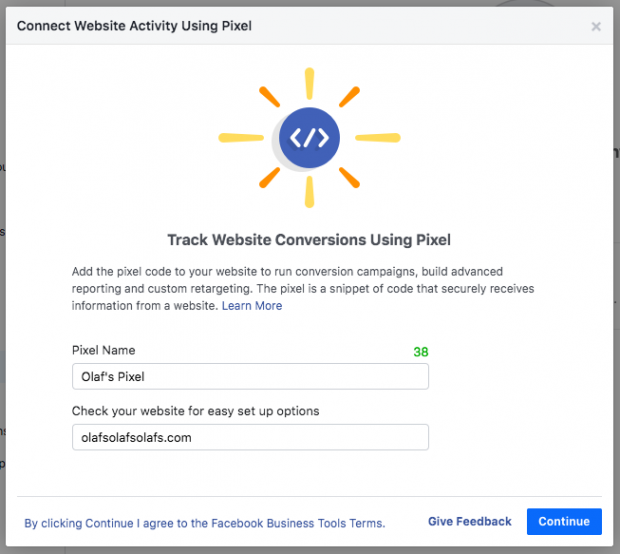 Setting up Facebook Pixel in Business Manager