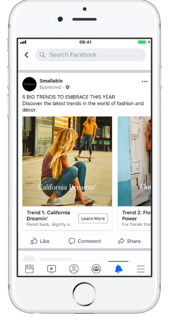 Smallable'dan Facebook dinamik reklamı