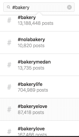 Screenshot che mostra come trovare e cercare hashtag di tendenza su Instagram