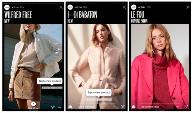 Aritzia Instagram Story