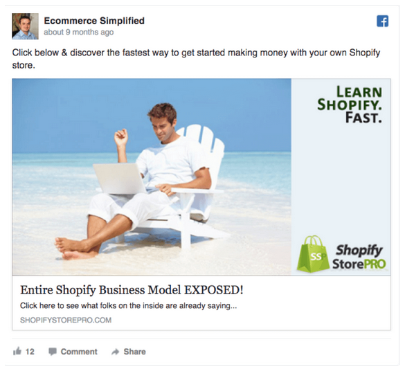 Ecommerce Simplified Facebook Ad