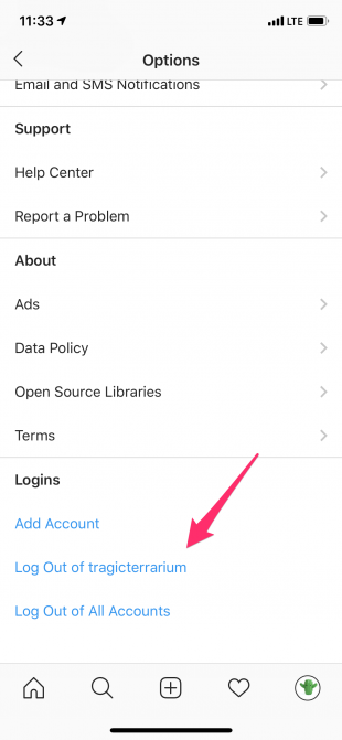 how to remove an Instagram account