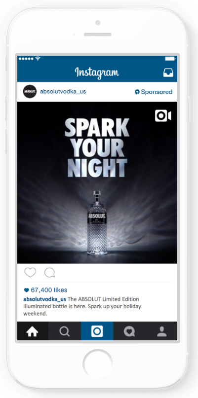 Campaña de Instagram de Absolut Vodka